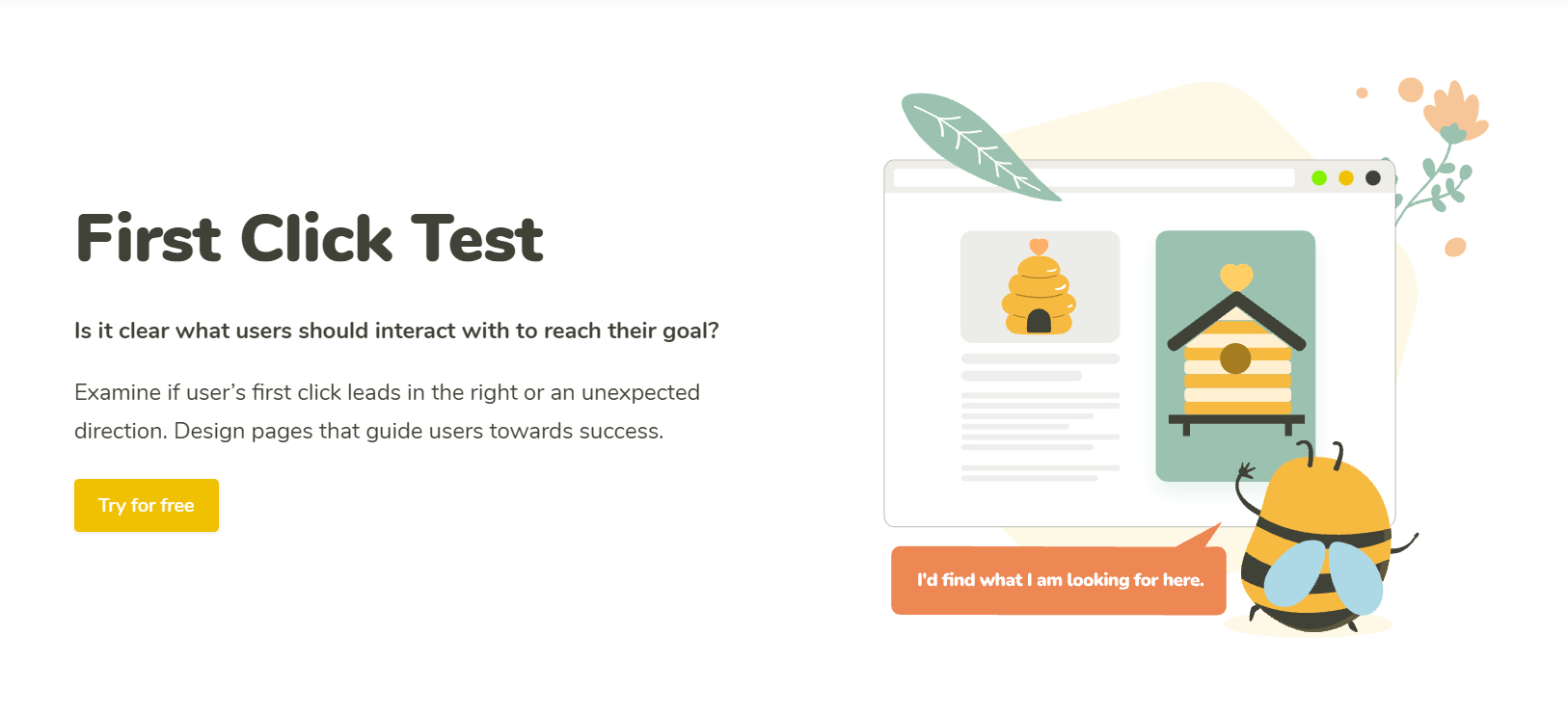 first click test with uxtweak
