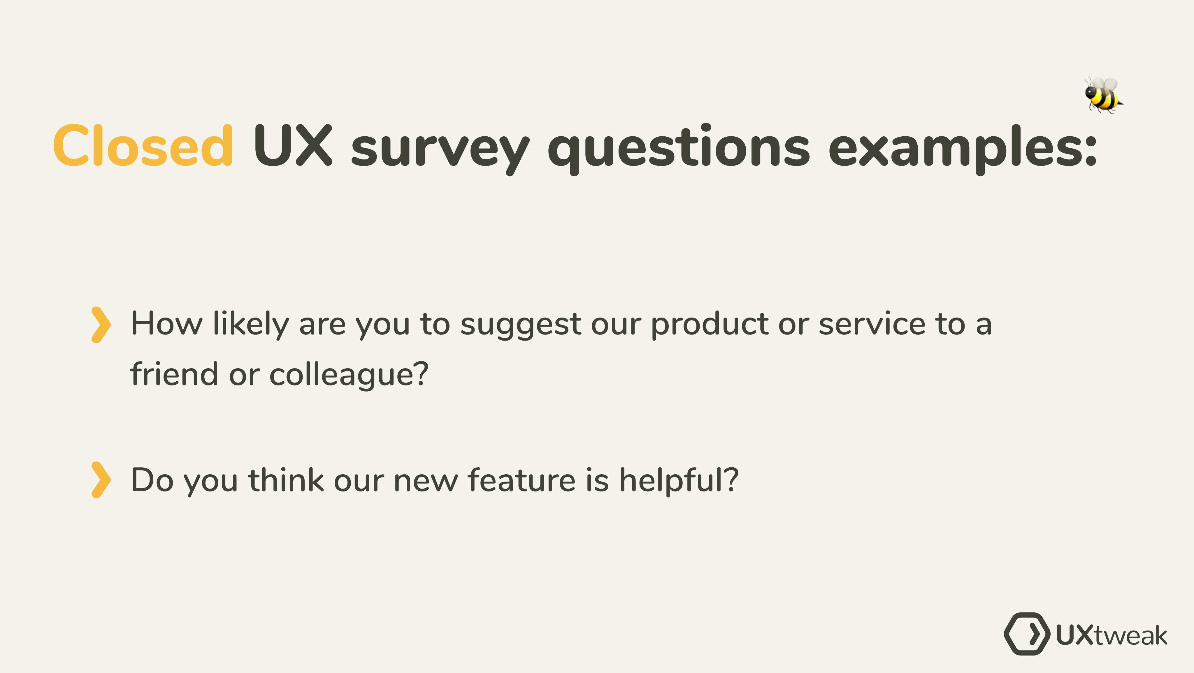 closed ux survey questions