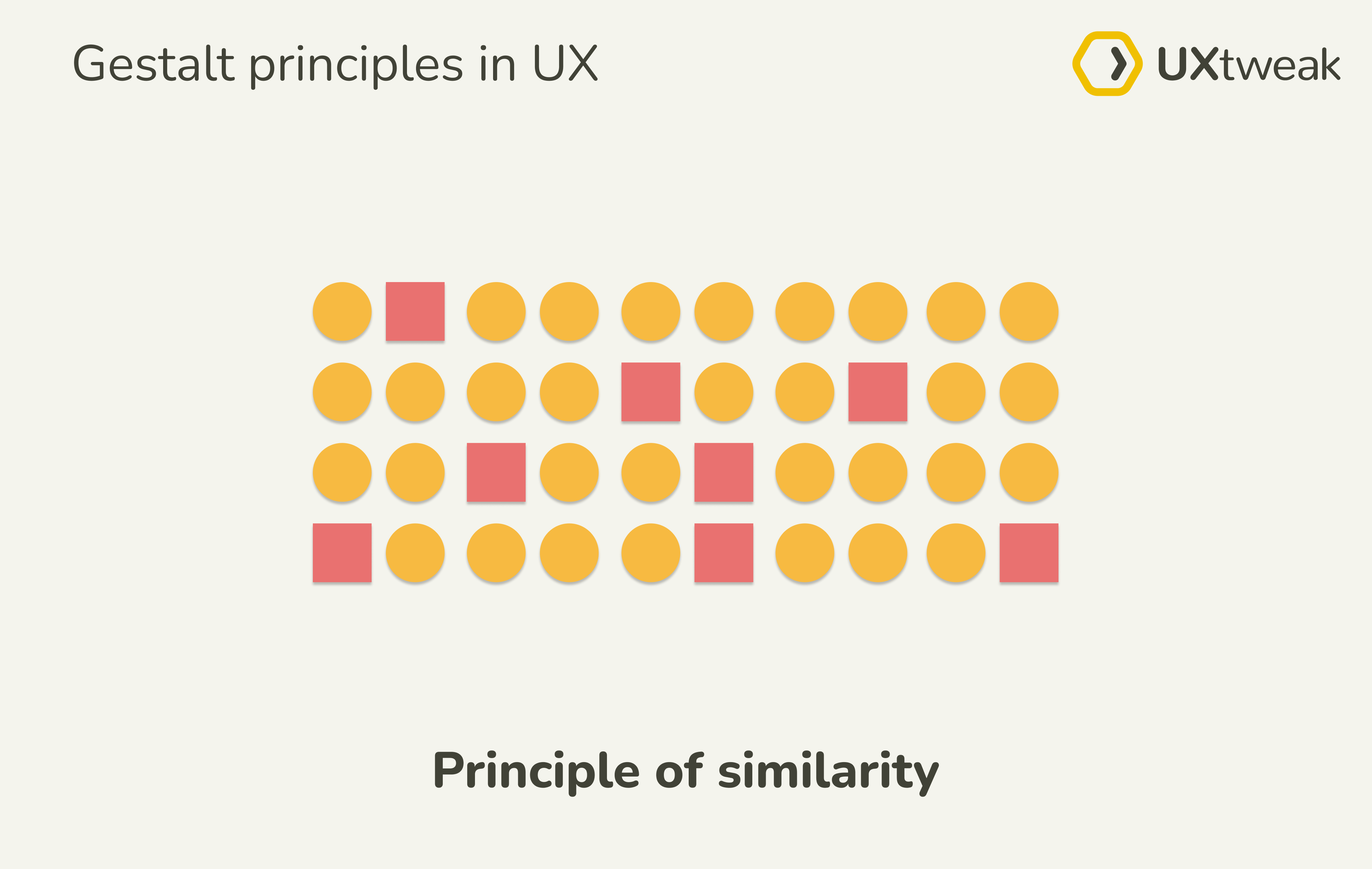 gestalt principles ux, principle of similarity
