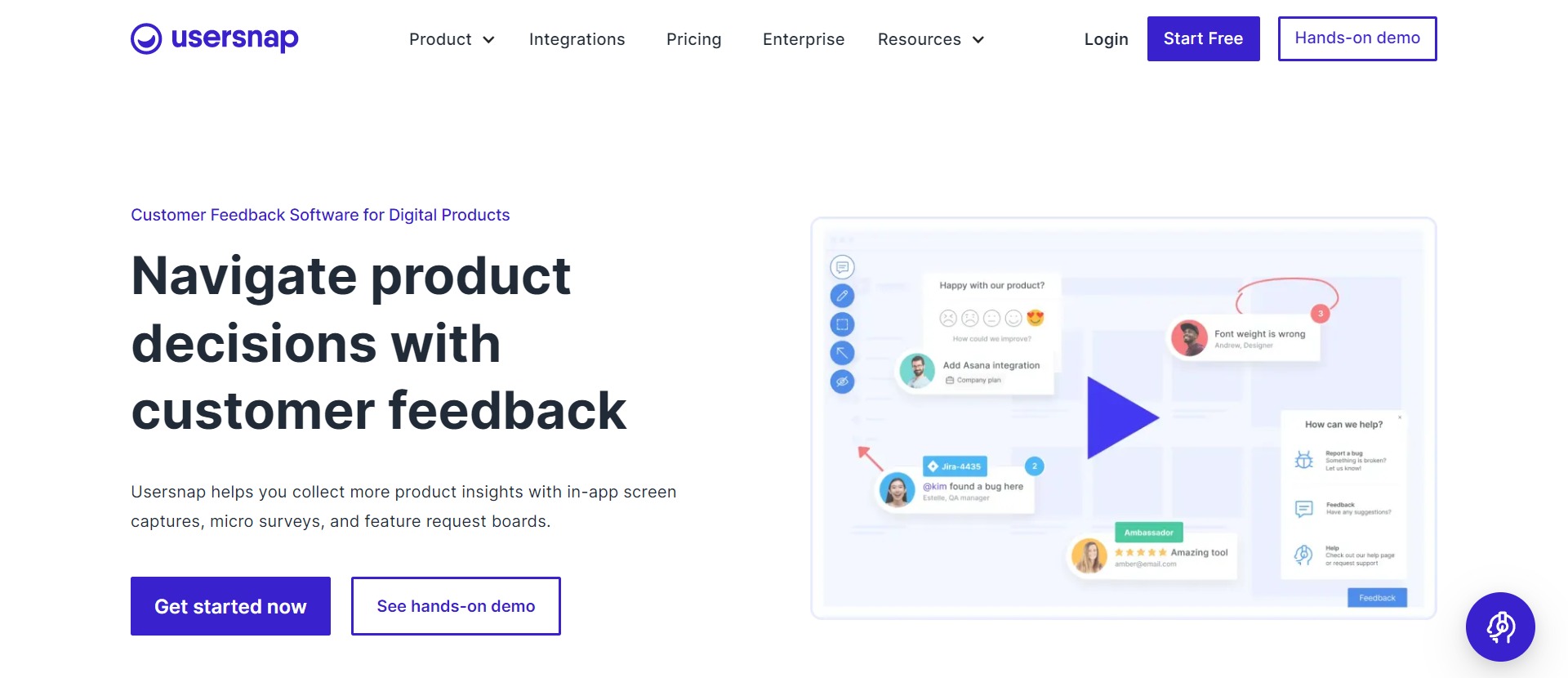 product feedback tool, usersnap
