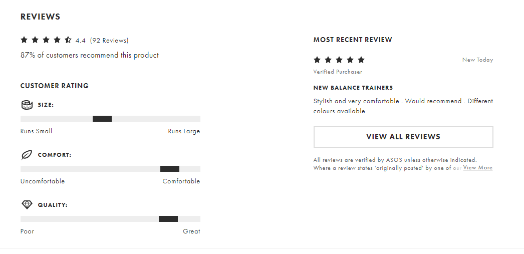 ecommerce social proof example