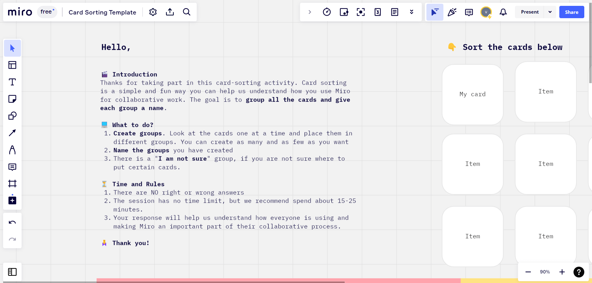 miro card sorting instructions