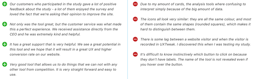 UXtweak reviews