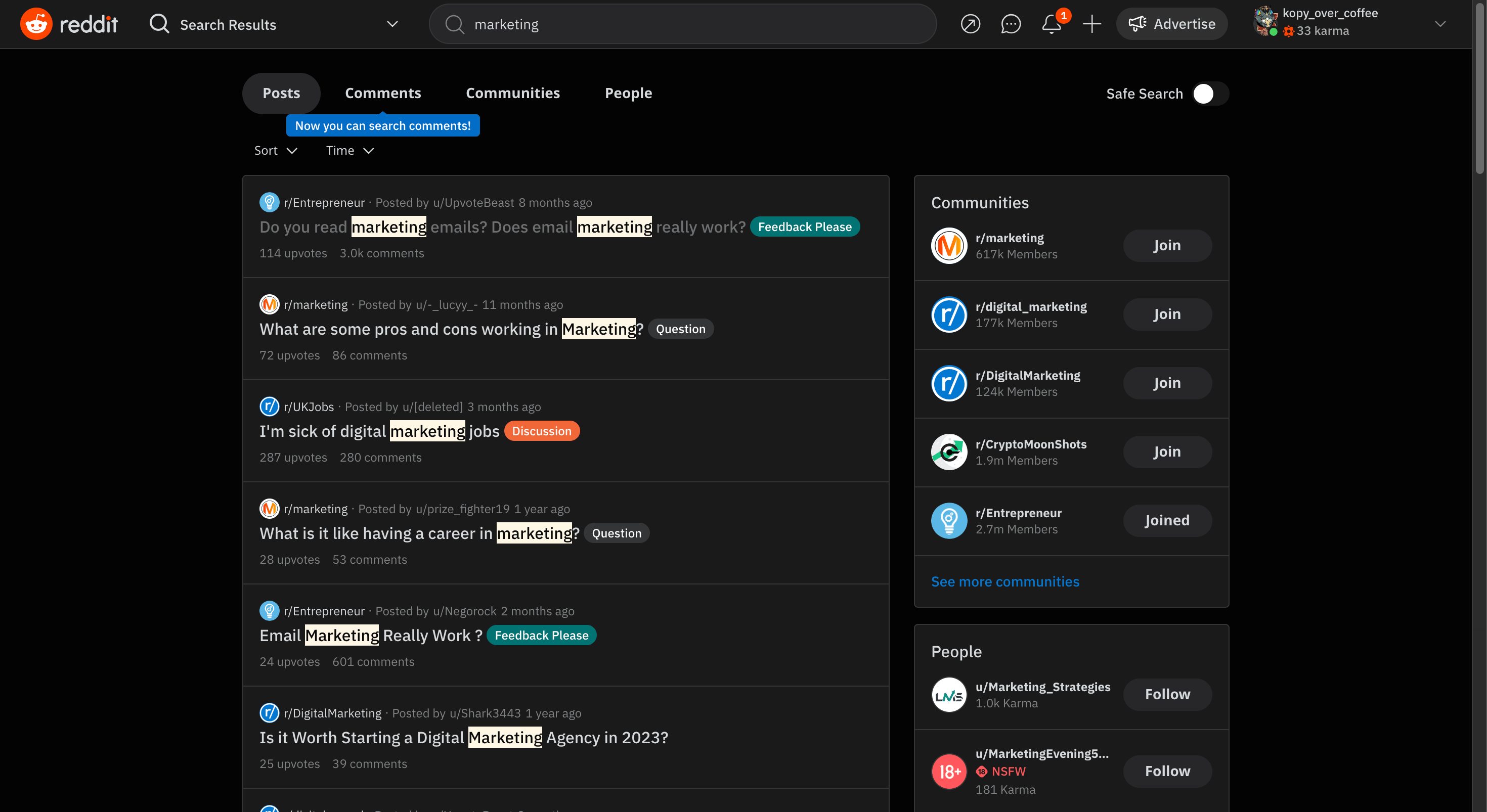 Market research tools