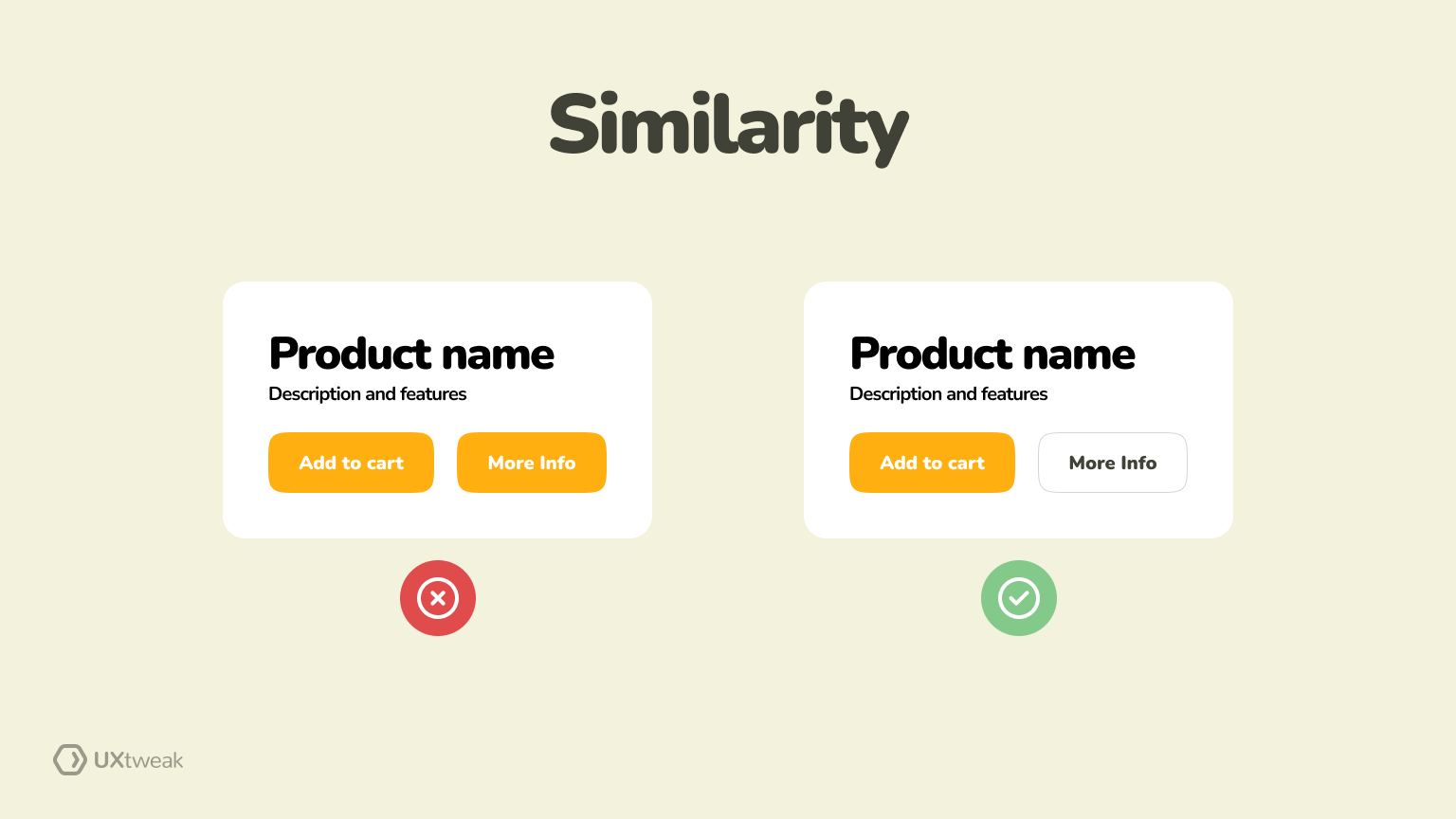ux laws, law of similarity