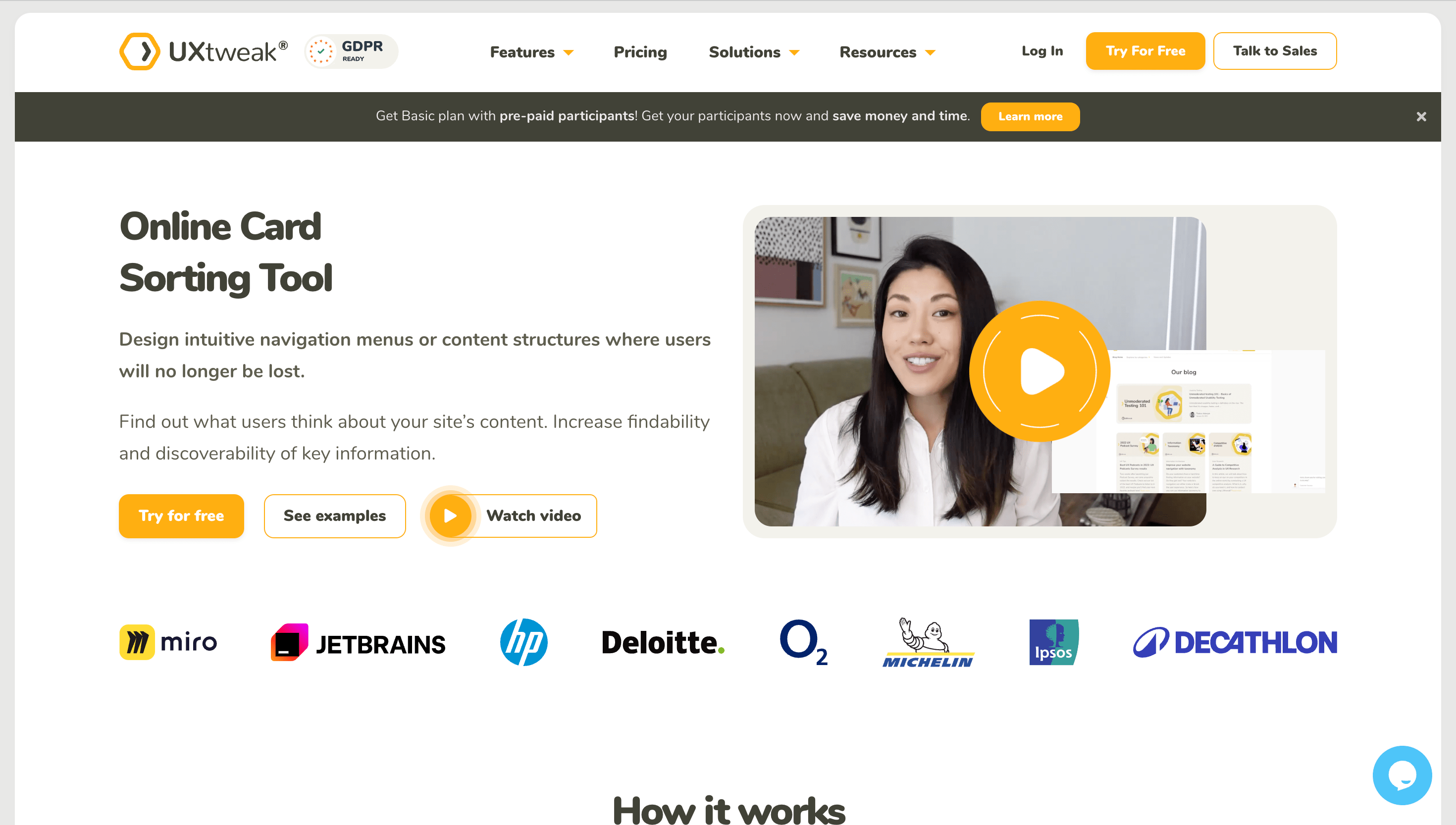 UXtweak Card Sorting tool