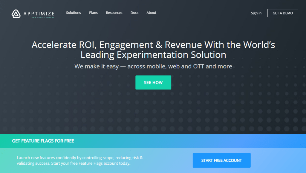 Apptimize A/B testing software