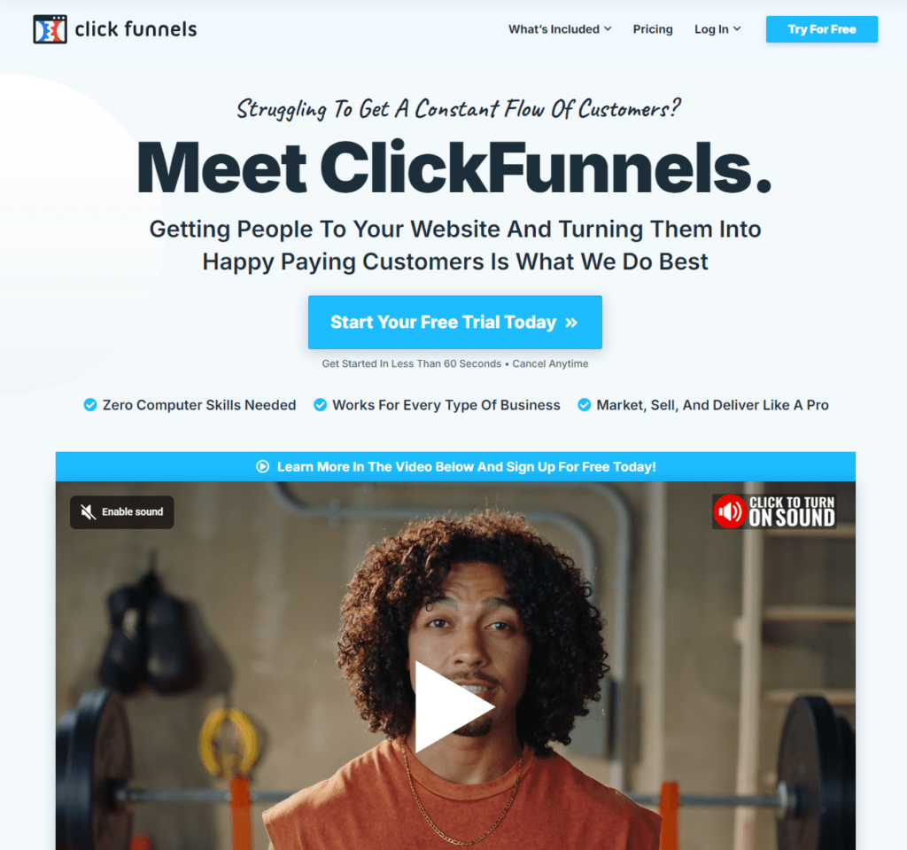 Click Funnels A/B testing software